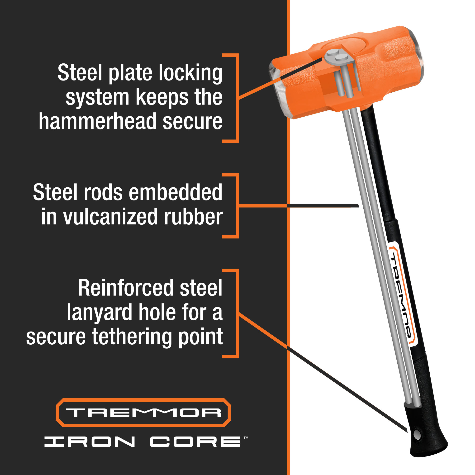 TREMMOR - IRON CORE™ Sledge Hammer 4lb, 16" - Image 2